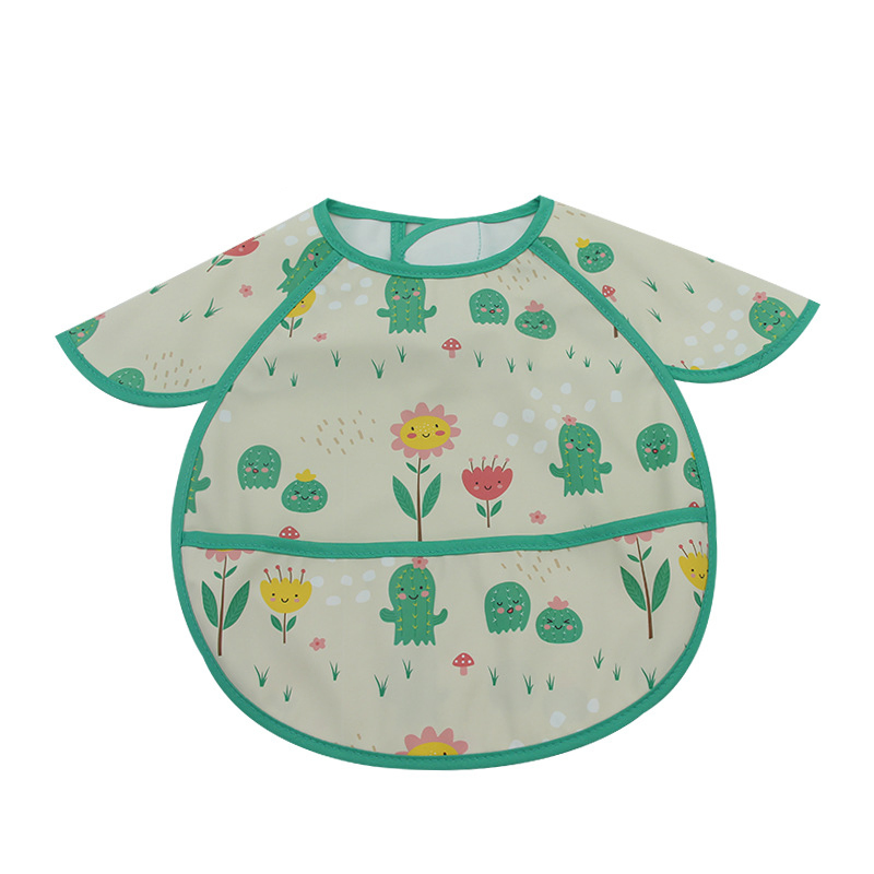 New Children's Smock, Baby Sleeveless PU Bib, Waterproof Rice Bag, Anti-Stain for Eating, Complementary Food Bib
