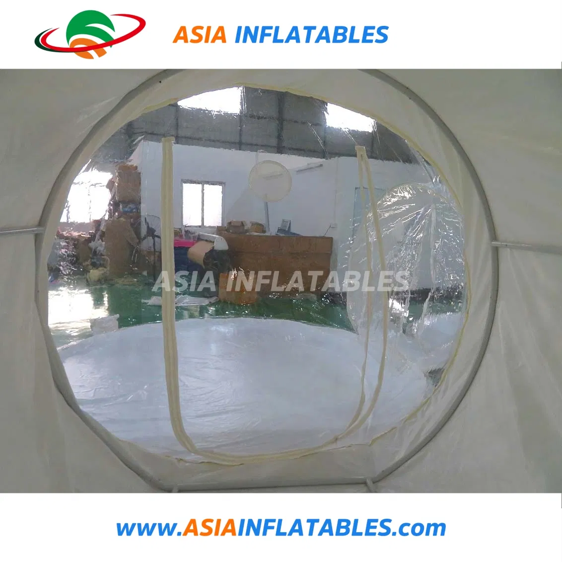 Transparent Three Rooms Inflatable Bubble Tent Hotel with Metal Frame