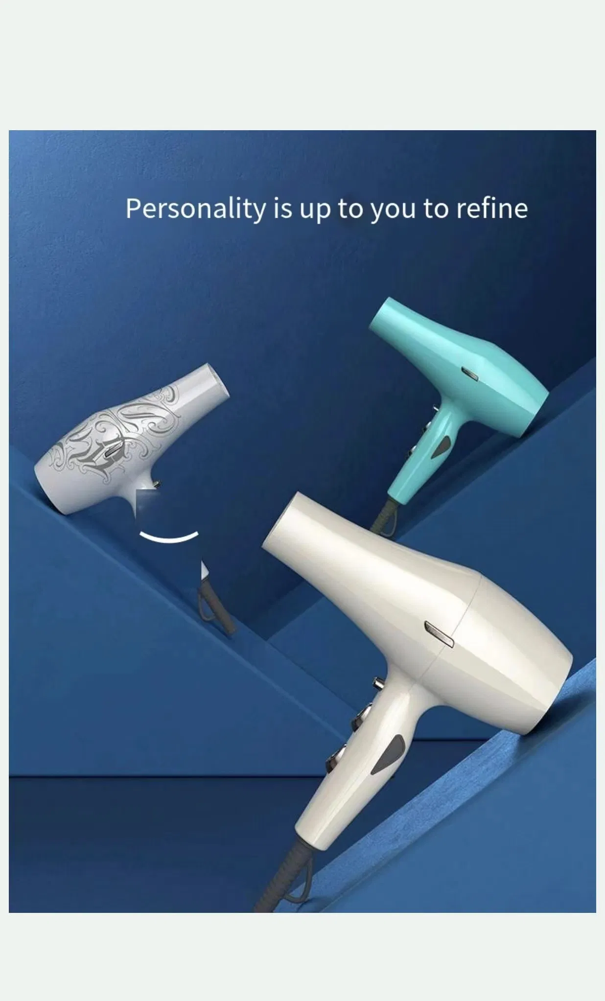 Portable Negative Ion Hair Dryer Fast Drying Hot and Cold Wind Barber Store Special Use