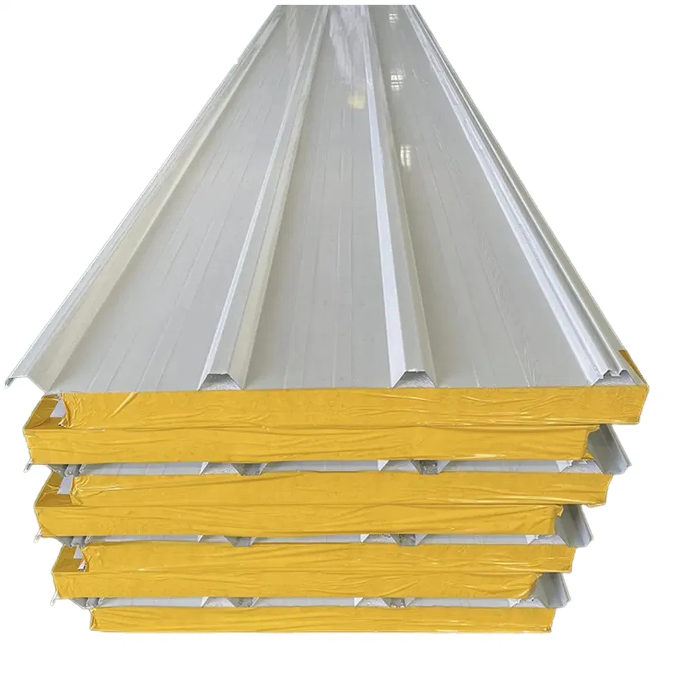 Factory Price 50mm 80mm 100mm 150mm Insulated Waterproof EPS Sandwich Roof Panels for Warehouse and Prefabricated Houses