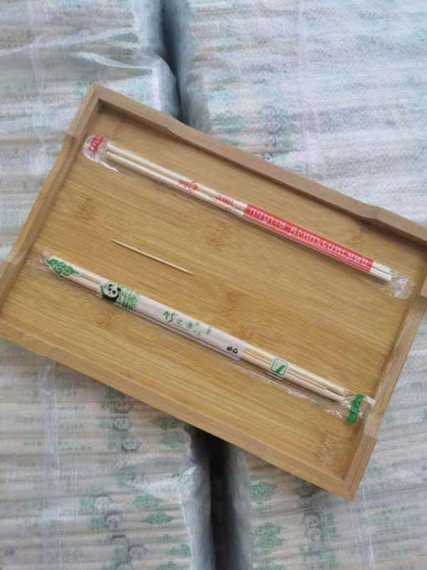 Natural Bamboo OPP Wrapped Disposable Round Twin Bamboo Chopsticks Personalized Chopsticks with Logo