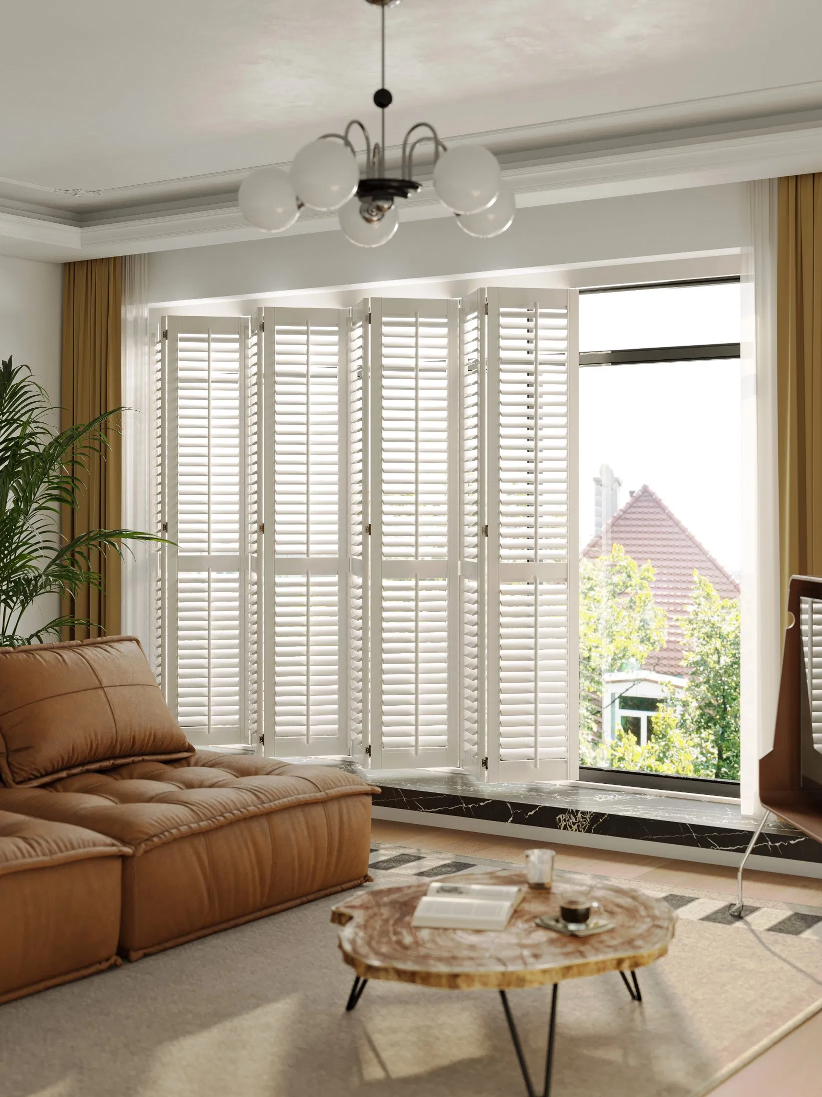 Tracked Shutters for Wardrobes or Room Dividers Plantation Shutter Bifold Doors Villa Shutters
