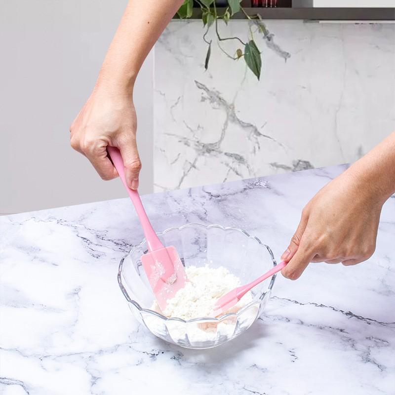 3-Piece Silicone Baking Tool Set Spatula, Sauce Brush & Cream Scraper