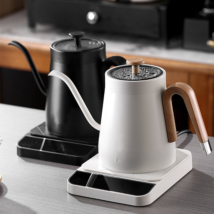 Temperature Control 1350W Stainless Steel Electric Pour-Over Coffee Makers Electric Tea Kettle with Long Spout Coffee Kettle
