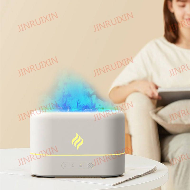 Factory Wholesale 2024 Colorful Gradient Simulation Flame Aroma Diffuser Creative Home Decorations Aroma Diffuser Humidifier