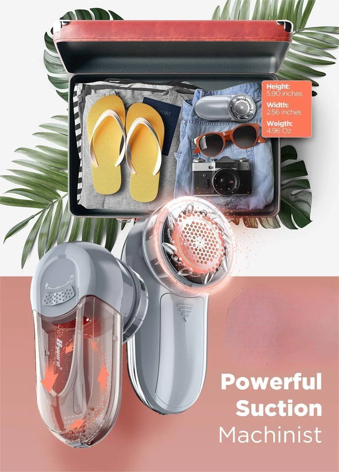 De-Fuzzer AC Adapter Battery Operated Sweater Fabric Shaver Pill Fuzz Lint Remover