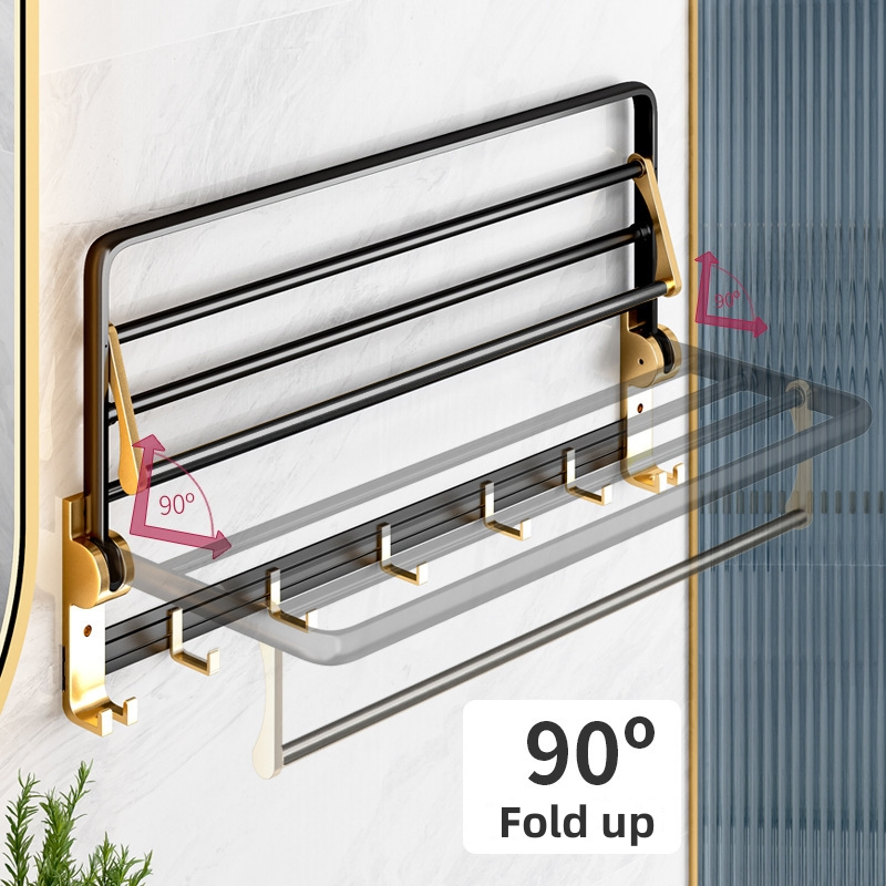 304 316 Stainless Steel Wall Mounted Double Bathroom Towel Bar