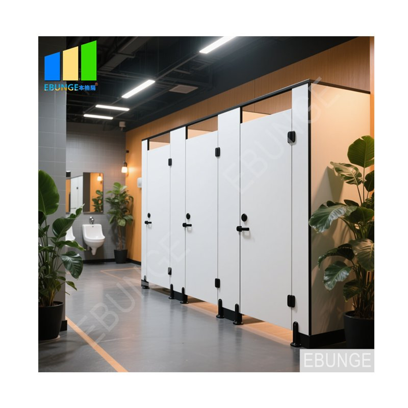 Modern Style Waterproof HPL Laminate Toilet Partition Commercial Restroom Privacy Stall