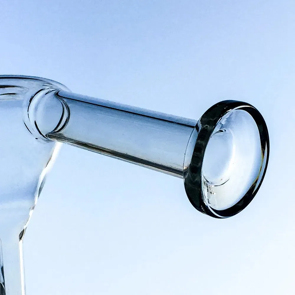 Hookahs Unique Glass Clear Water Pipe Recycler DAB Rig Comb and Inline Perc Oil Rigs 14.5mm Joint Water Pipes Percolator Wp143