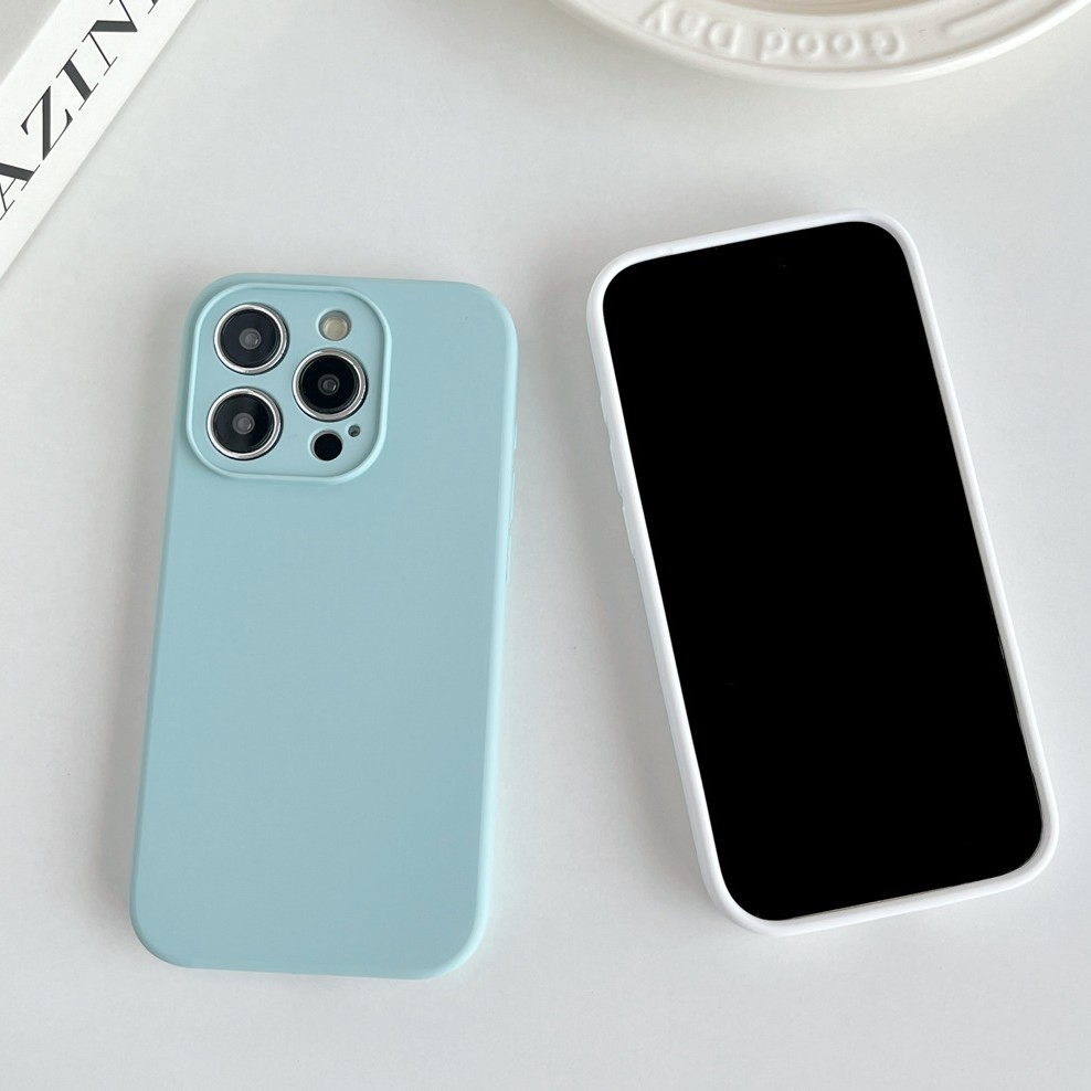 Чехол для iPhone из жидкого силикона, разноцветный