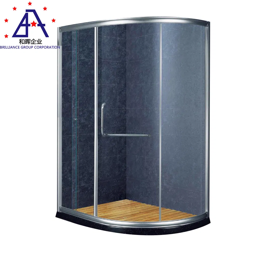 Modern Round Acrylic Tray Shower Enclosure with Sliding Door