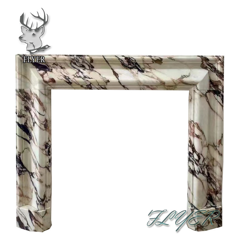 Louis Xvi Villa Decorative White Marble Fireplace Mantel Polished French Style Marble Mantel