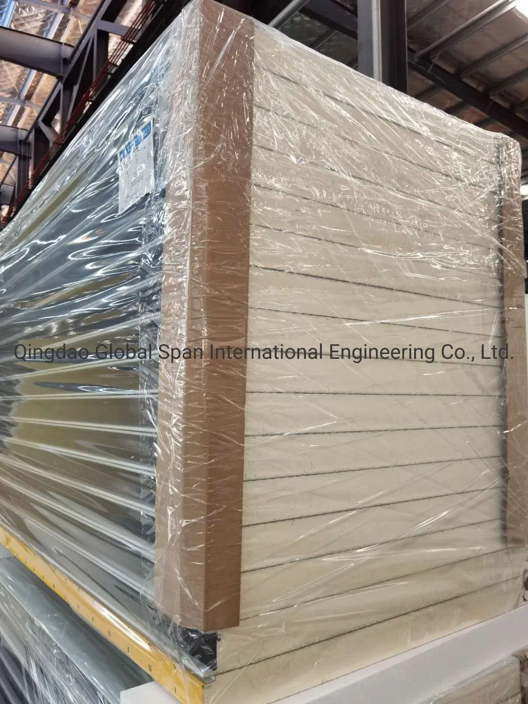 PU/Polyurethane/PIR/PUR/Puf Foam Insulation Fireproof Sandwich Panel for Wall/Roof/ Light Wight Steel Structure Warehouse