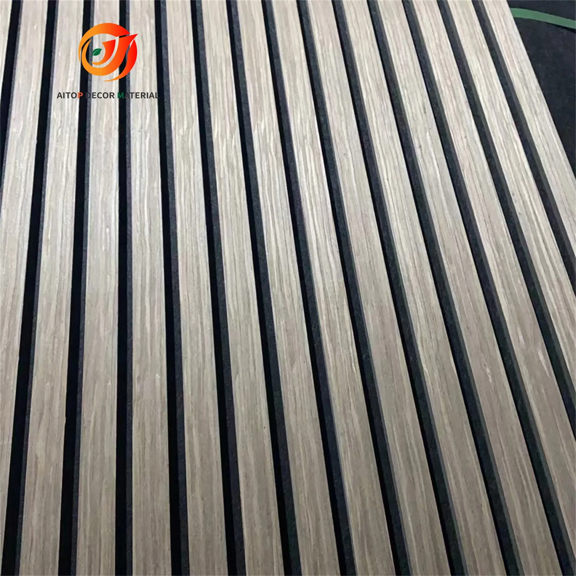 Eco-Friendly Interior Design Akupanels Sheet Rustic Wooden Veneer Slats Acoustic Wall Panels