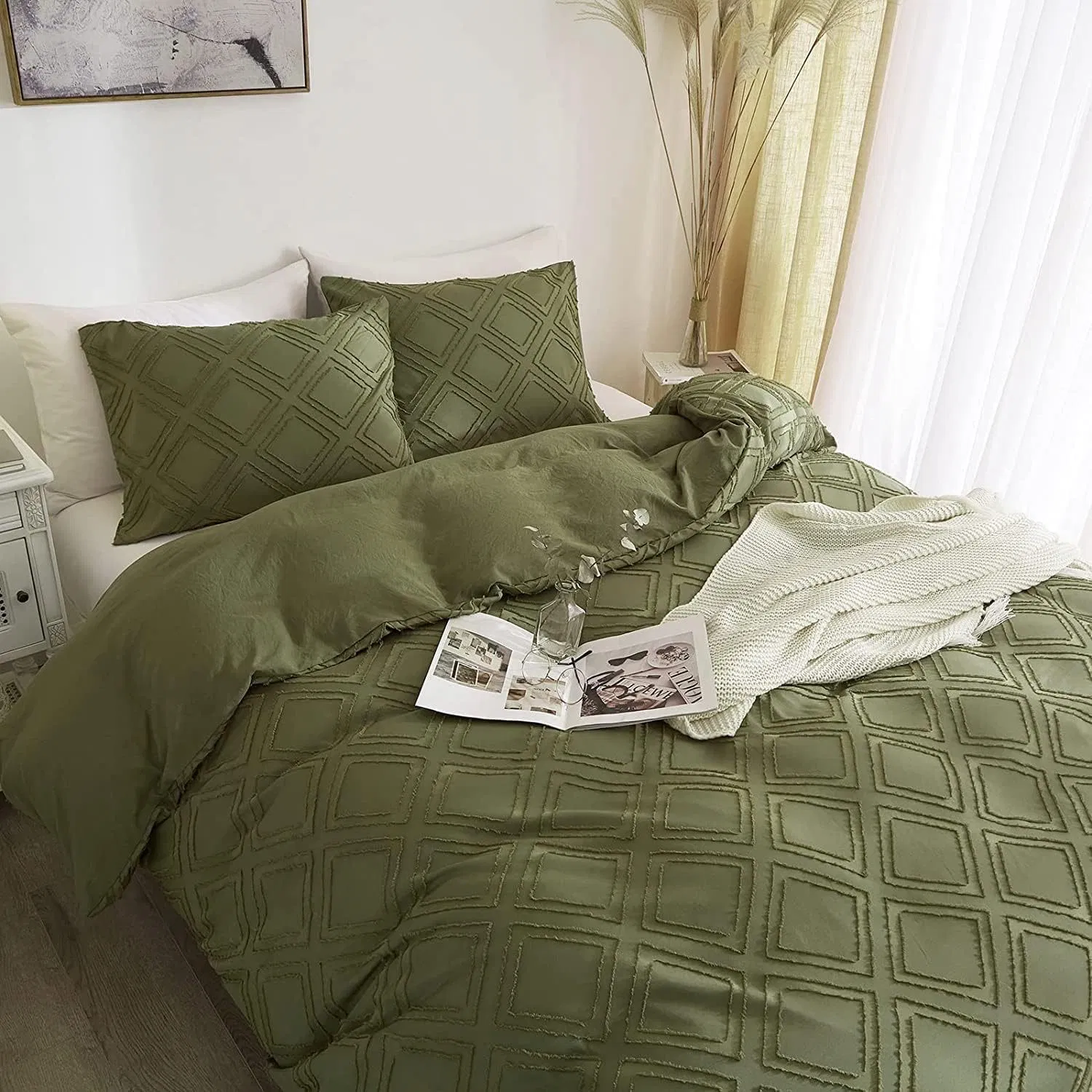 OEM Pure Washed Cotton Three Sets Home Textile Kit Bed Sheet