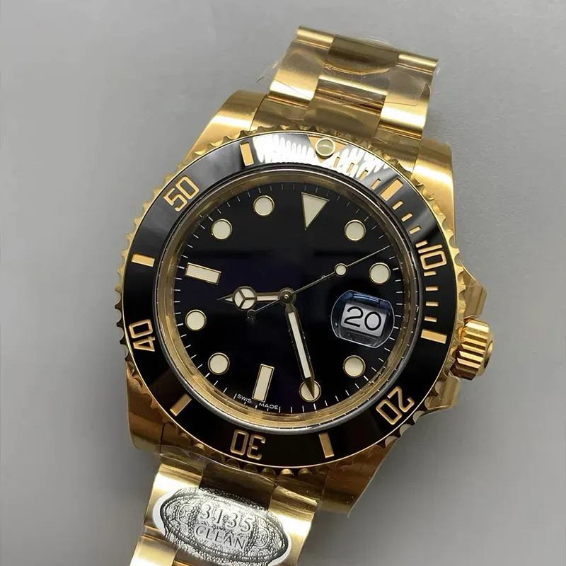 Super Watch, a 40mm All-Gold Black One From C Factory in a New Batch, Has a Dandong 3135 Movement Equipped.