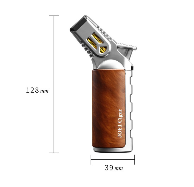 4 Flames Jet Torch Lighter - Butane Refillable Portable for Cigar/Cigarette, Travel & BBQ Kitchen
