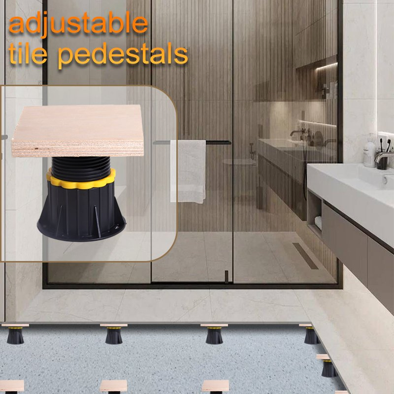 Jnz Good Quality Small Composite Decking Adjustable Feet Plastic Adjustable Pedestal System for Outdoor Floor