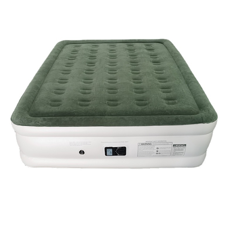 Wholesale Flocking Inflatable Air Mattress for Camping and Home Sleeping