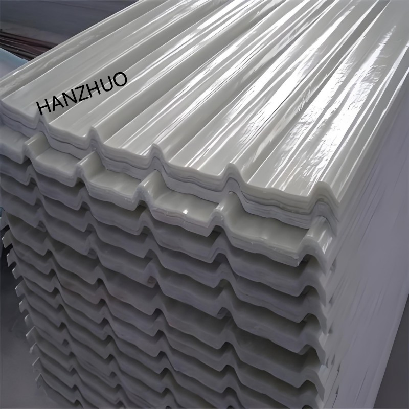 Fiberglass Corrugated Sheet FRP Transparent Panel Roof GRP Green Skylight Corrugated Panel