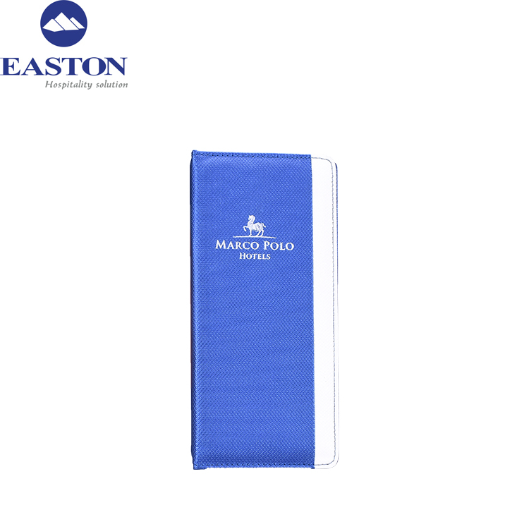 High Quality Hotel Blue Service Guide PU Leather File Folder