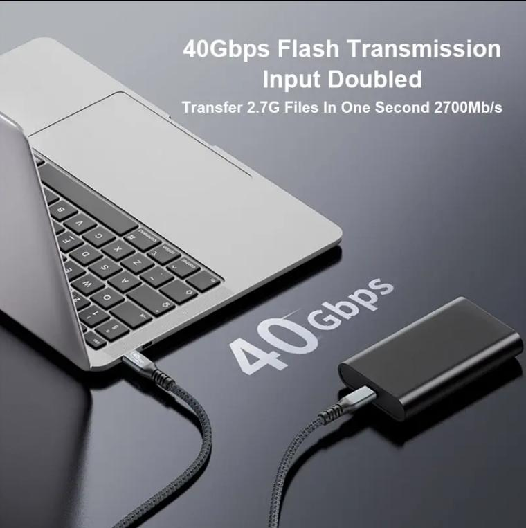 USB 4 Cable for Thunderbolt 4 Cable 100W 40gbps 8K 60Hz