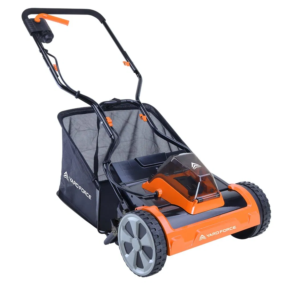 Yard Force 20V Cordless Lawn Mower with 4.0ah Li-ion, 38cm (15") Cut, 6-Level Height Control for Small Garden - Lm C38A