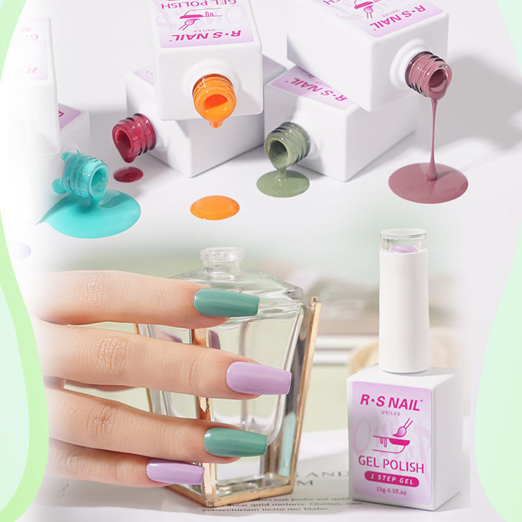 R S Nail Private Label UV Gel Professional Nail Supplies Soak off One Step Gel 440 Colors Gel Nail Polish