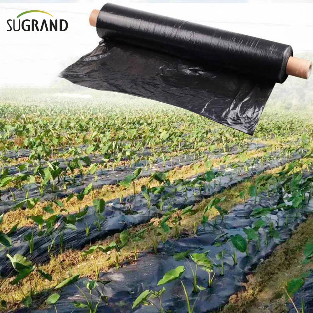 1 Mil Black Plastic Mulch Reflective Red Mulch Film