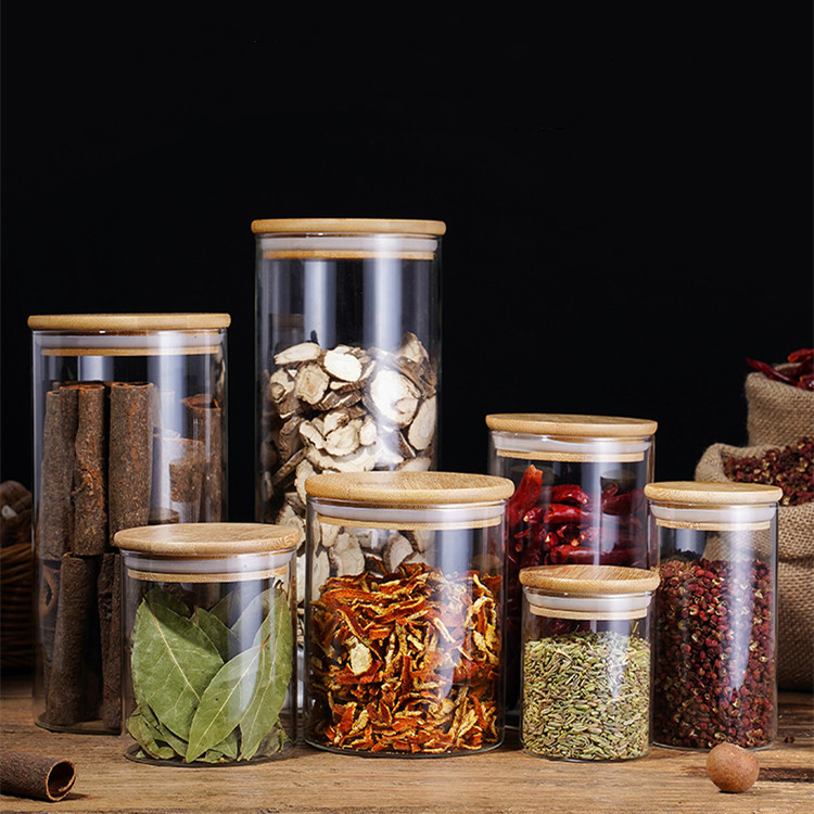 High Quality Kitchen Jar Eco Friendly Borosilicate Glass Jar Food Cookie Glass Storage Jar