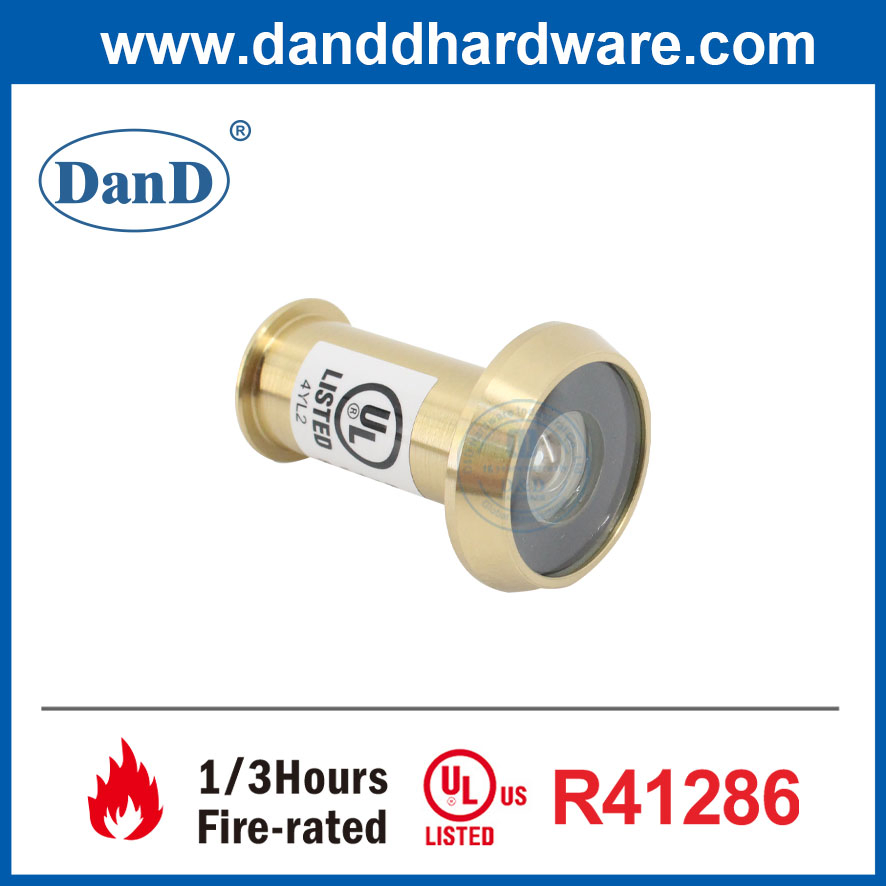 UL Fireproof Entry Door Eye Glass Lens Accessory Hotel Apartment Peepholes Viewer