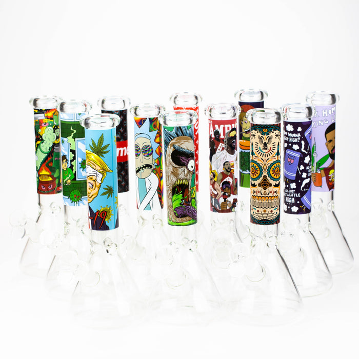 10" Cartoon Water Beaker Shisha Hookah Sweet Puff Pipe Glass Water Pipe