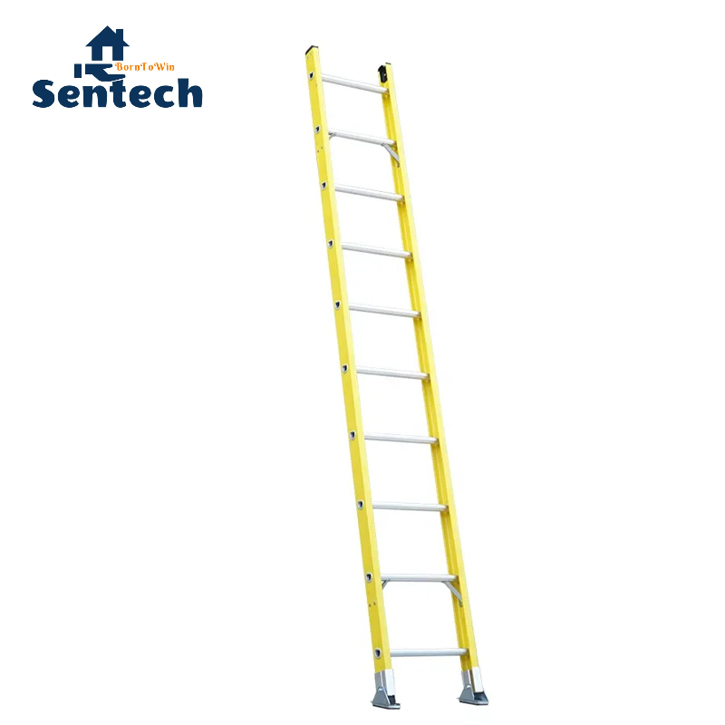 Fiberglass Single ANSI Type Iaa 375lbs Extra Heavy Duty Straight Ladder for Industrial