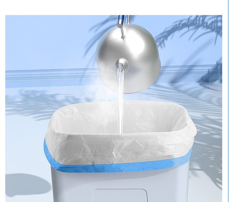 Прочные мусорные пакеты с завязками HDPE