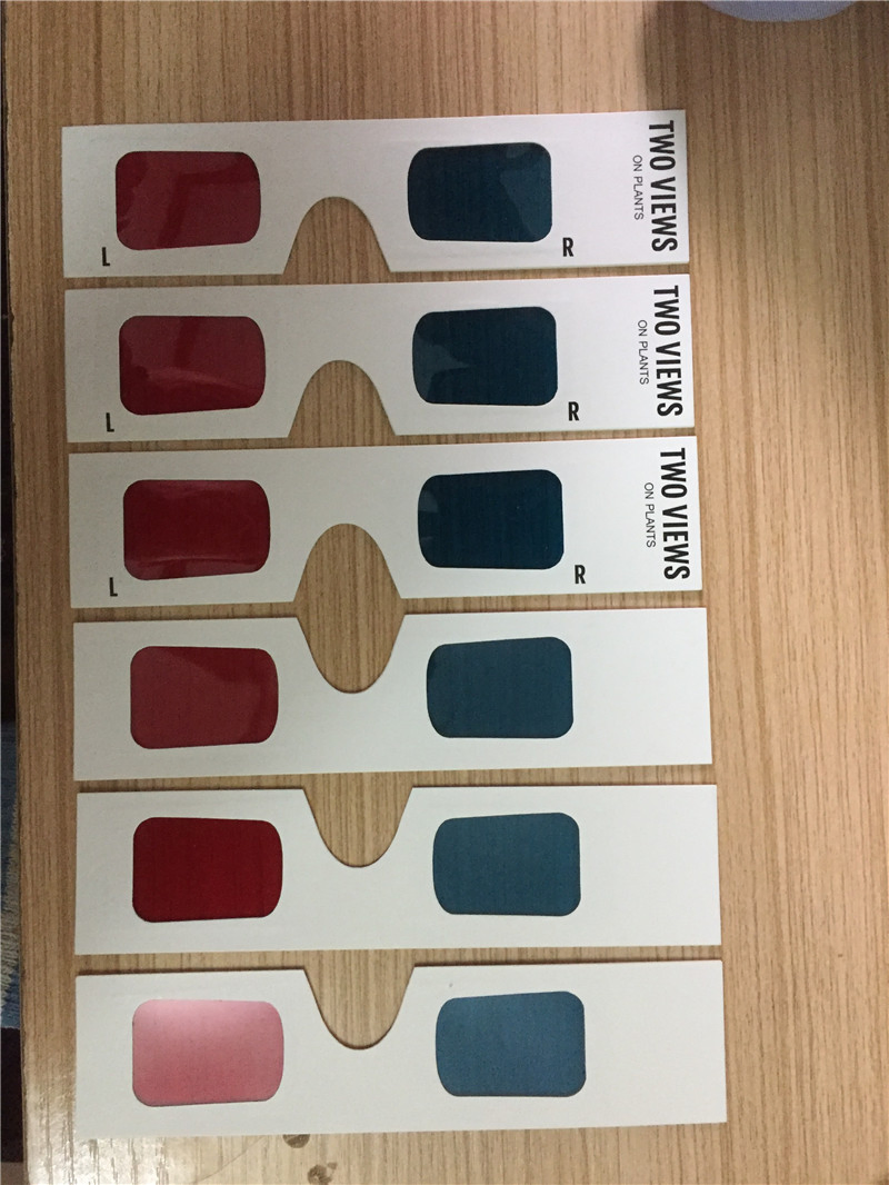 Custom Paper Anaglyph 3D Glasses Red Blue 3D Paper Glasses for Promotion
