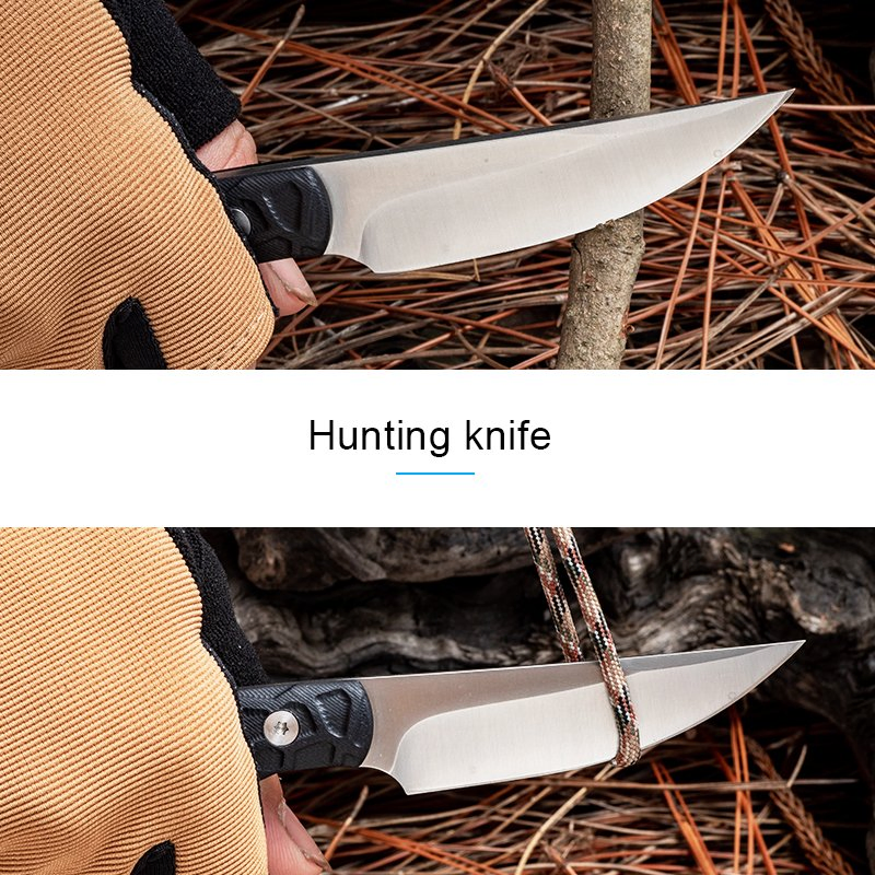 7.5" Stainless Steel Fixed Blade Knife for Hunting Outdoor Camping