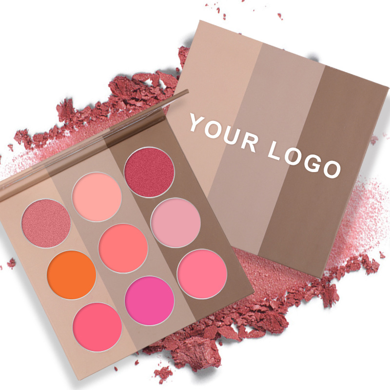 Customizable Blush Shades Makeup Professional DIY Blush Powder/Cream Palette