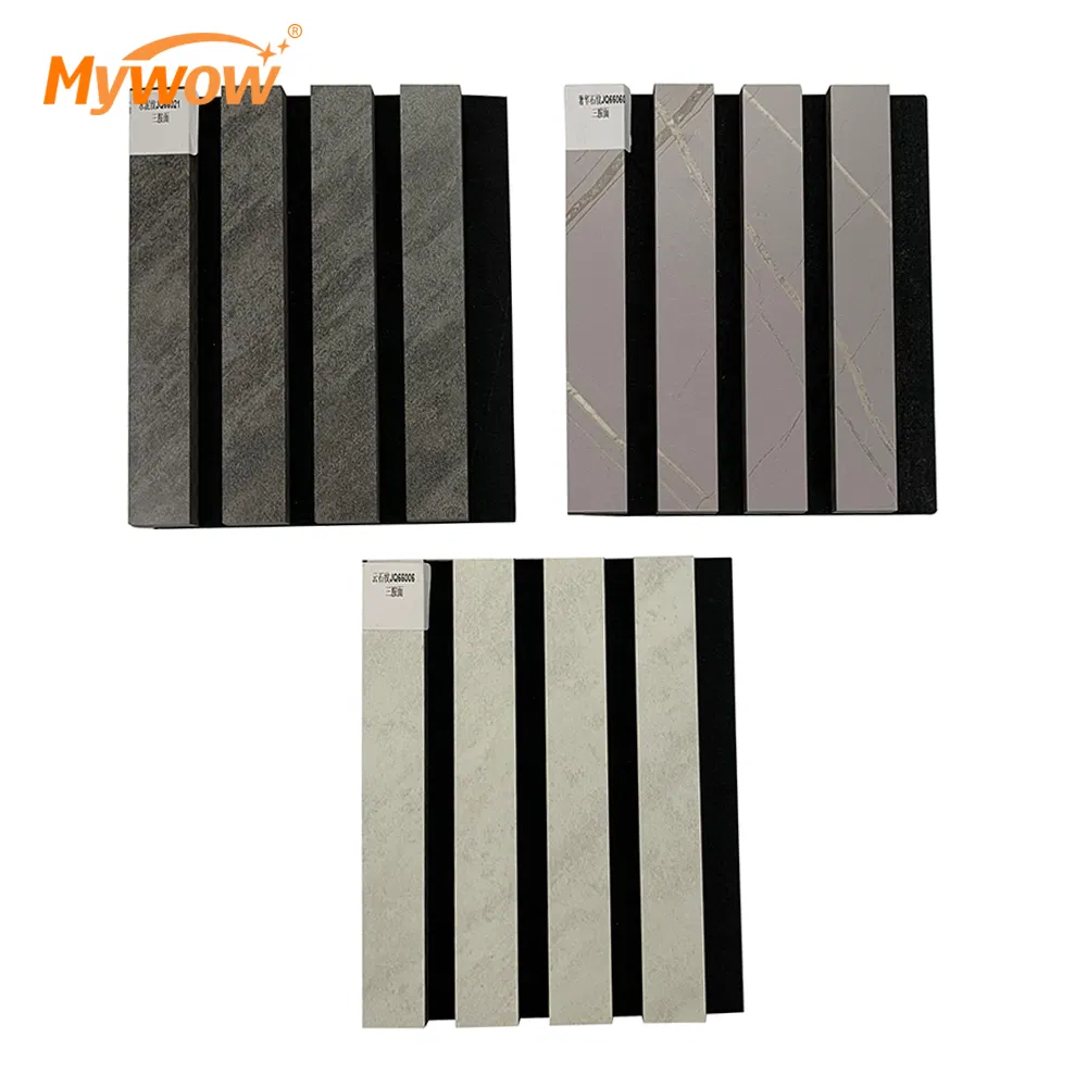 MDF Decorative Building Material Ceiling Panel Veneer Finish Slatted Acoustic Panel Soundproof Acoustic Wooden Slat Panel