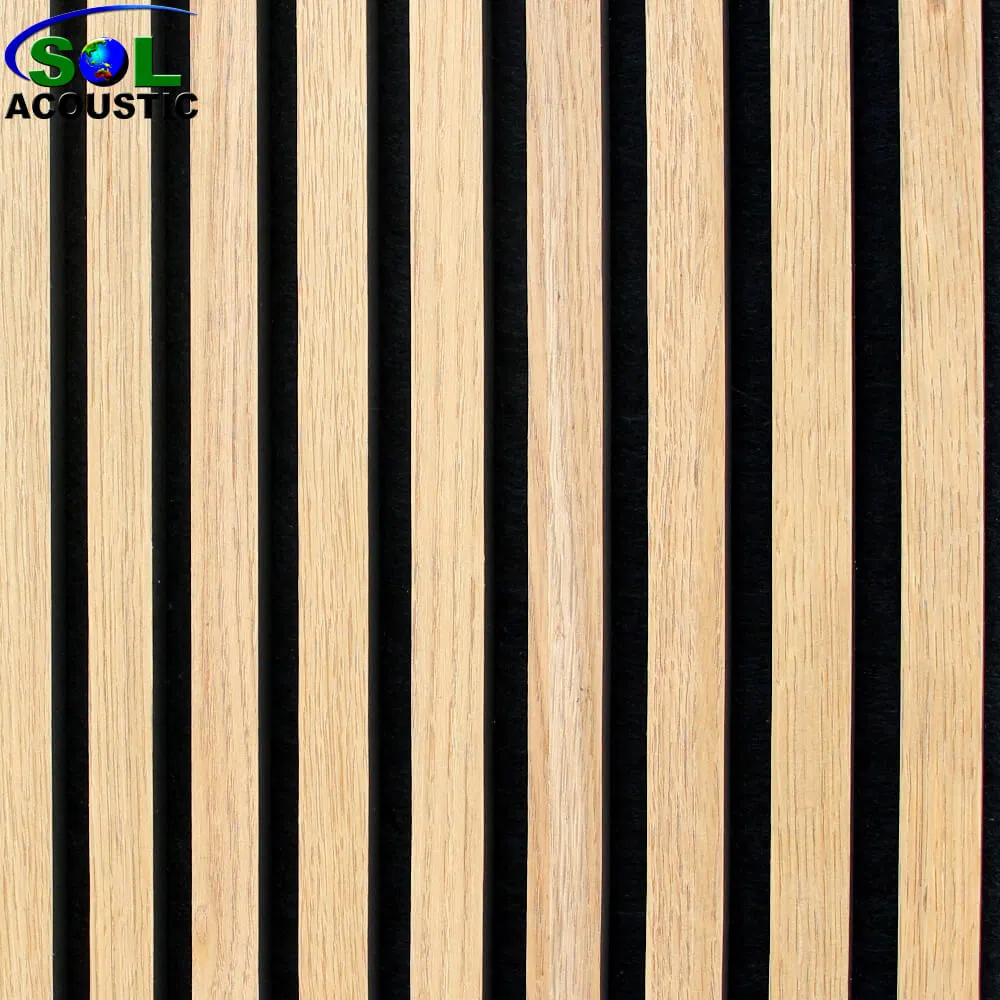 Sol Acoustic Hot Sell Grooved Slat Partition Wooden Panel for Interior Decoration