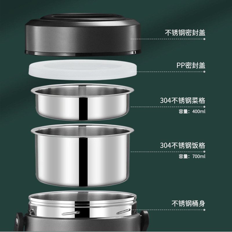 Pot Insulation Stainless Steel Insulation Pot Insulated Food Pot Thermo Lunch Pot Thermal Pot Heat Preservation Pot Hot Pots to Keep Food Warm Wholesale Price