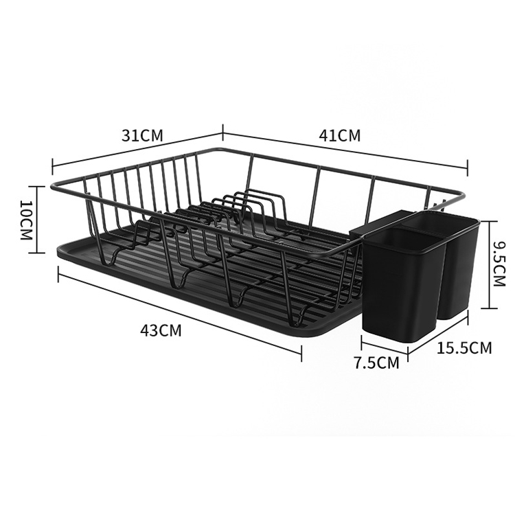 Sanipro Household Kitchen Sink Countertop Standing Multi-Functional Tableware Storage Rack Plates Bowls Dishes Drainer