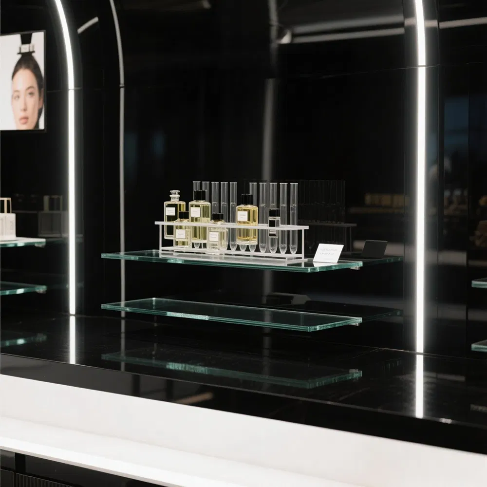 Cosmetic Display Perfume Rack Showcase Cabinet Makeup Beauty Skincare Stand