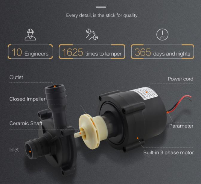 Topsflo Electric Instant Water Heater Pump/ Brushless DC Shower Pump
