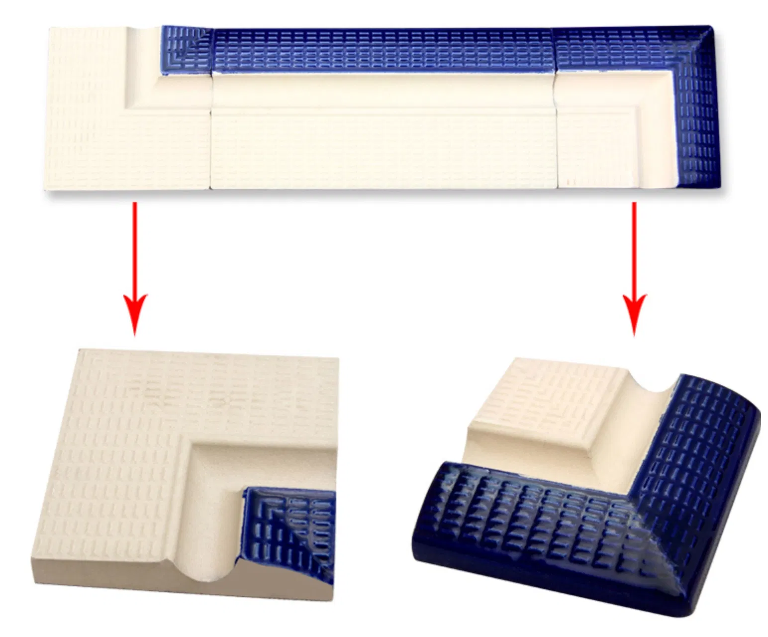 Wholesale Price High Standard Quality Curved Swimming Pool Border for Grip Tile Yc3