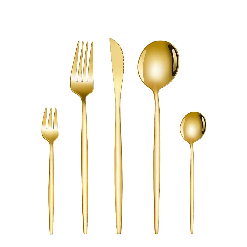 Elegant Stainless Steel Cutlery Set with 6 Pieces for Modern Dining