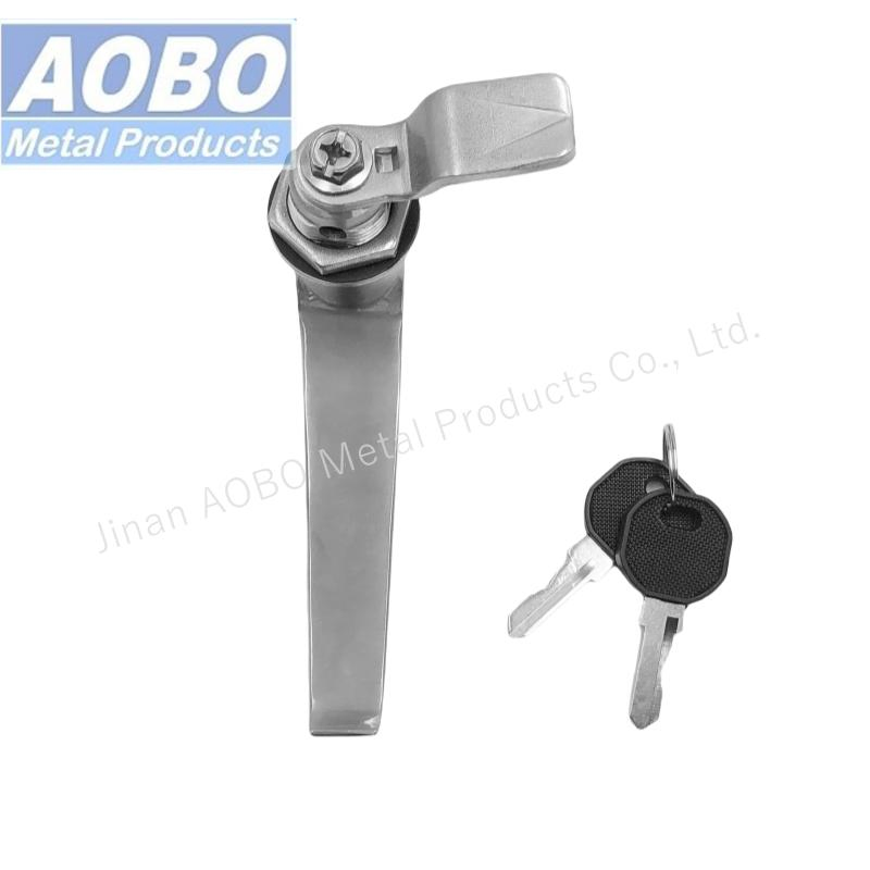 Aobo Electrical Cabinet Door Lock Quarter Turn AISI 316 L-Handle Lock with Seal