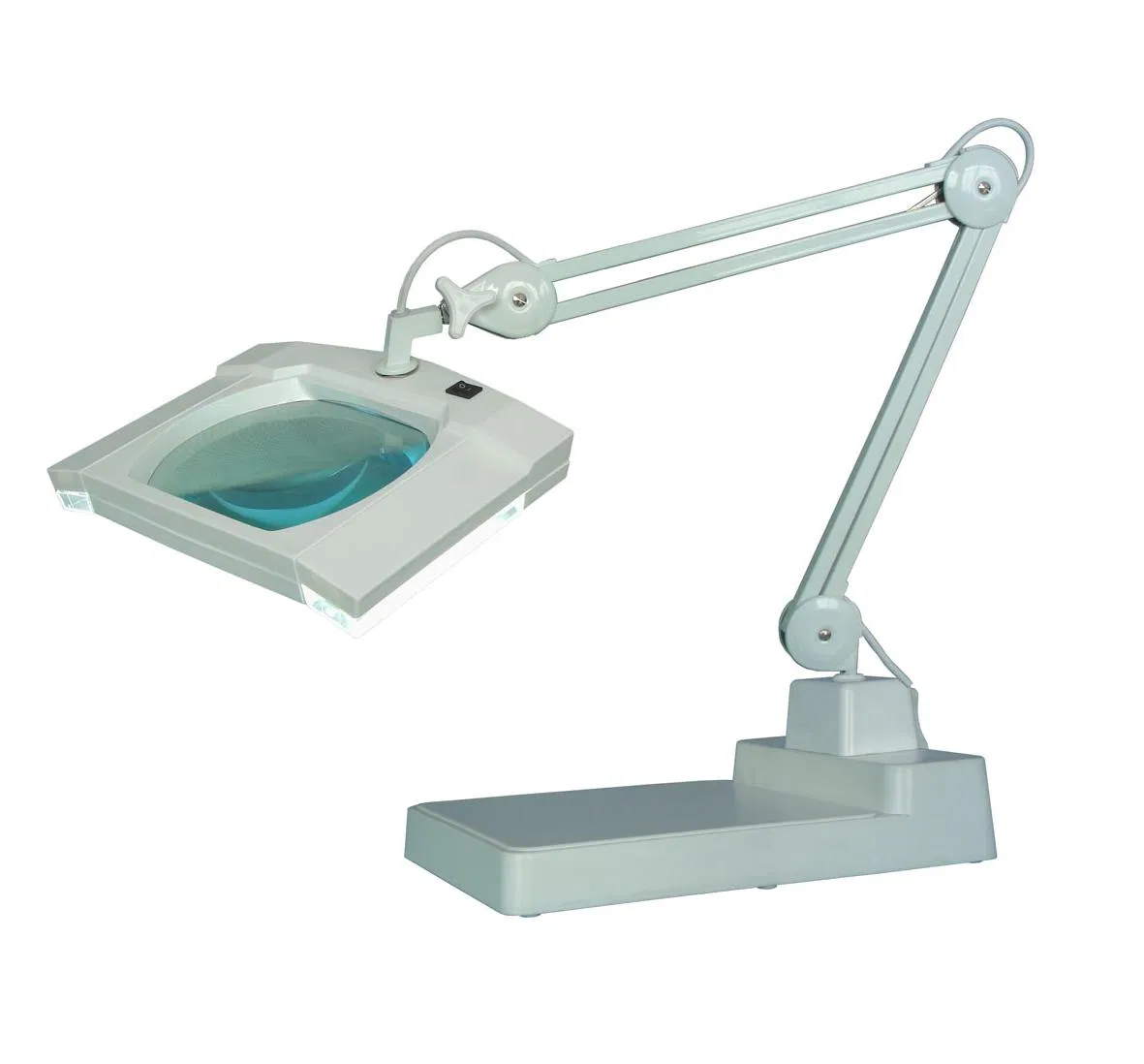 Прямоугольная LED лампа-лупа для пайки и работы