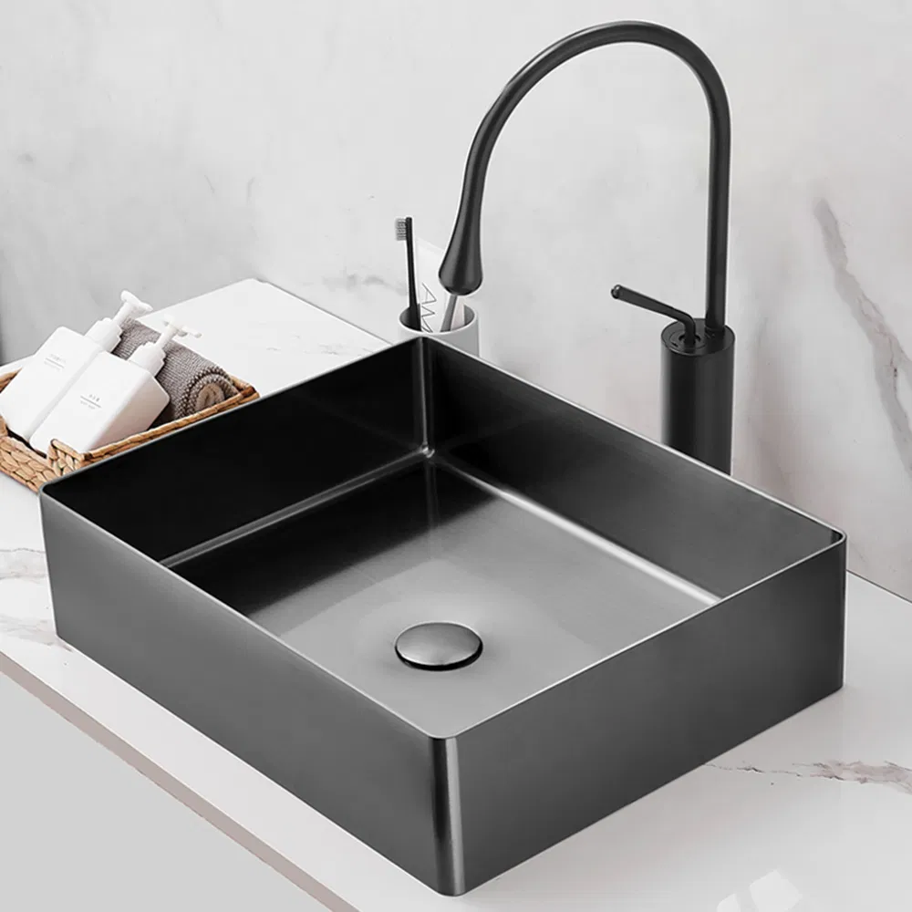 Wholesale Top Quality Square Shape Bathroom Furniture Art Basin Ware Stainless Steel Basin Sink
