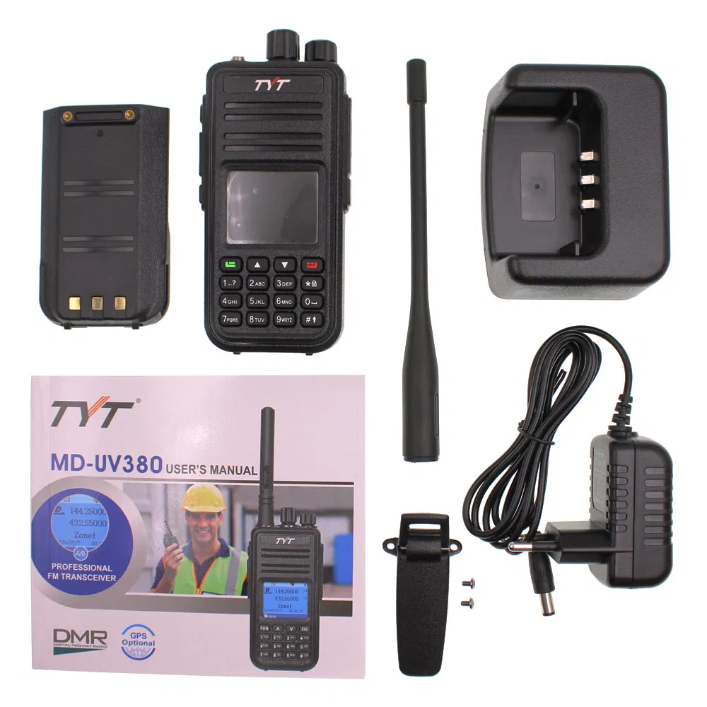 Tyt MD-UV380 100, 000 Contacts 5W AES256 Encryption Dual Band 2 Two Way Radio Walkie Talkie