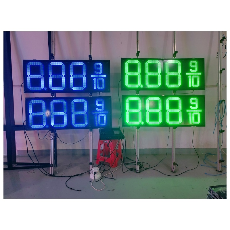 Outdoor Waterproof RF Remote Control 20 Inch 24 Inch 7 Segment LED Gas Station Display Sign Digital Signage and Displays